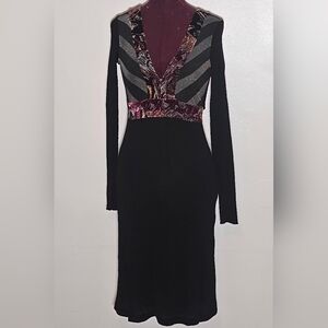 Custo Elegant Black and Purple Women's Dress
